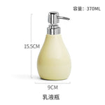 ensemble accessoires salle bain porcelaine moderne distributeur savon gobelet porte brosse dents