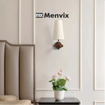 lampe murale conique moderne bois blanc éclairage ambiant chambre salon