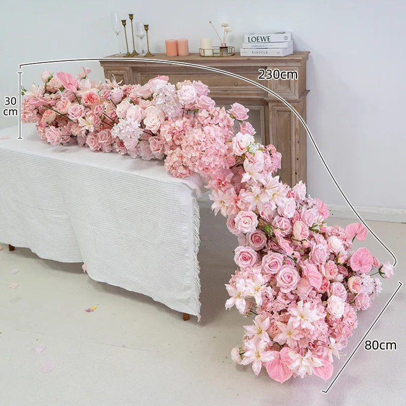 décoration florale guirlande rose romantique élégante mariage anniversaire baby showerintérieur