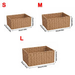 panier rangement tressé rustique multi usages réutilisable respectueux environnement tailles organisateur maison
