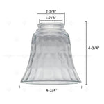 abat jour verre transparent relief floral classique plafonnier luminaire opacité traditionnel fixations invisibles