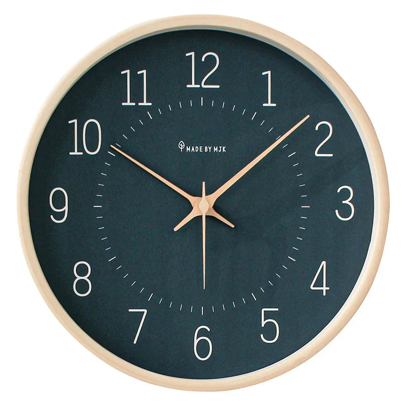 horloge murale moderne minimaliste bois blanc beige chambre salon