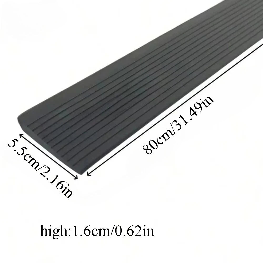 bande seuil antidérapante silicone strié noir rouge moderne 80cm adhésive ciseaux minimaliste