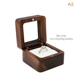 boîtes bijoux bois foncé coffret rangement classique coussin intérieur vis anneaux emballage présentation mariage