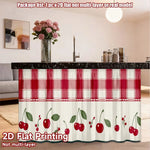 rideau cuisine classique carreaux rouge blanc cerise opacité rustique minimaliste
