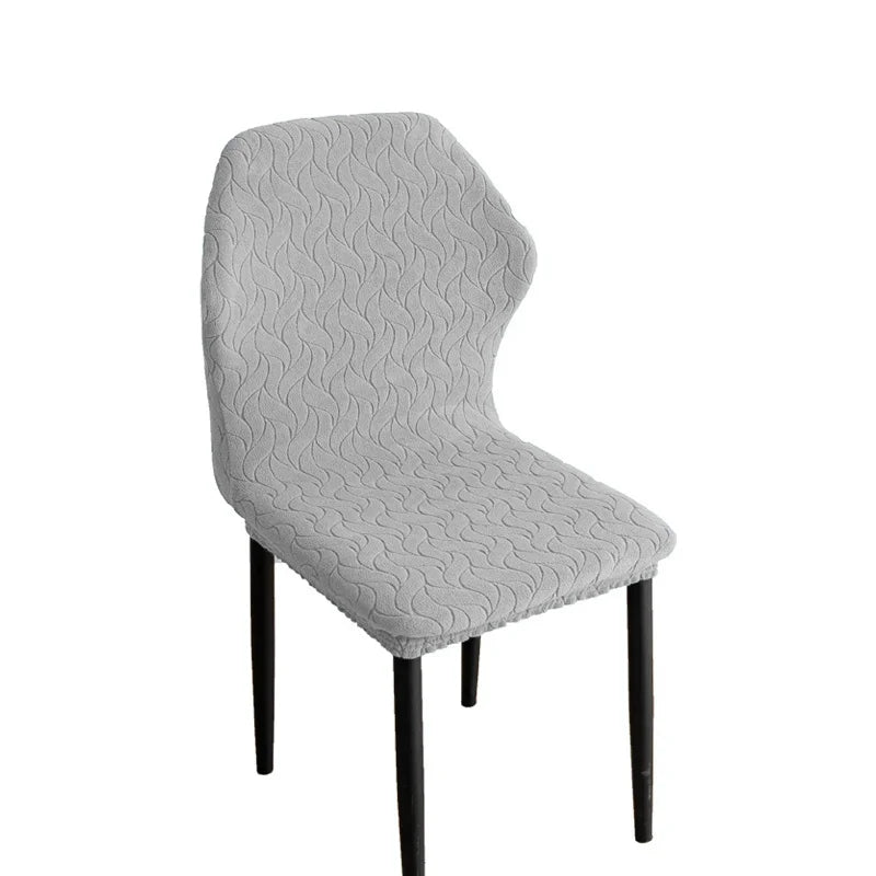 housses chaise moderne motif ondulé gris clair 100 polyester élastique