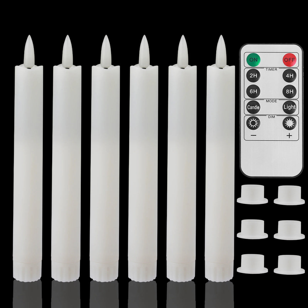 décoration intérieure moderne bougies led sans flamme blanc opaques télécommande pièces base plate