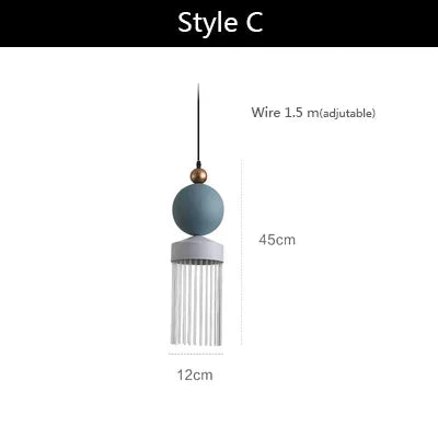 suspension lumineuse moderne noir doré scandinave franges translucides