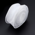 ruban organza rose clair bleu clair blanc noir moderne élégant gift wrapping mariage bouquets