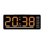 horloge numérique led affichage semaine double alarme noir vert bleu moderne minimaliste
