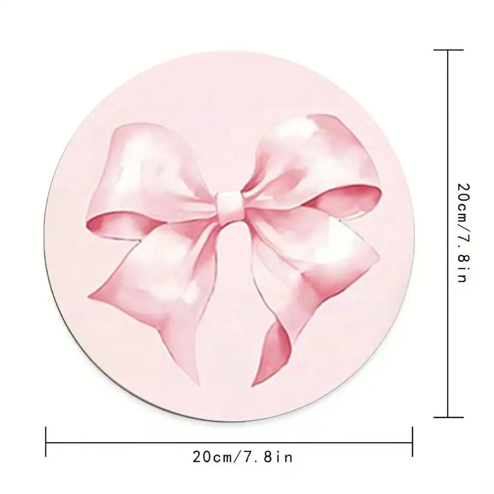 tapis souris rose arcs étoiles moderne antidérapant caoutchouc accessoire petit motif décoratif