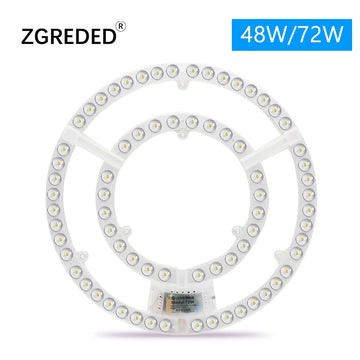 plaque led circulaire blanc moderne diodes aimant connecteurs haute luminosité 220v 72w 2835