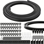 Rail rideau flexible noir moderne mur crochets rideaux semi transparents adaptable