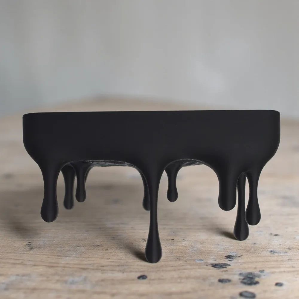 étagère murale moderne noir gouttes liquides ovale plastique stable salon bain