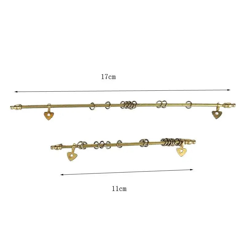rideau blanc classique rayures geometrique tringle plastique miniature poupée accessoire maison jouet