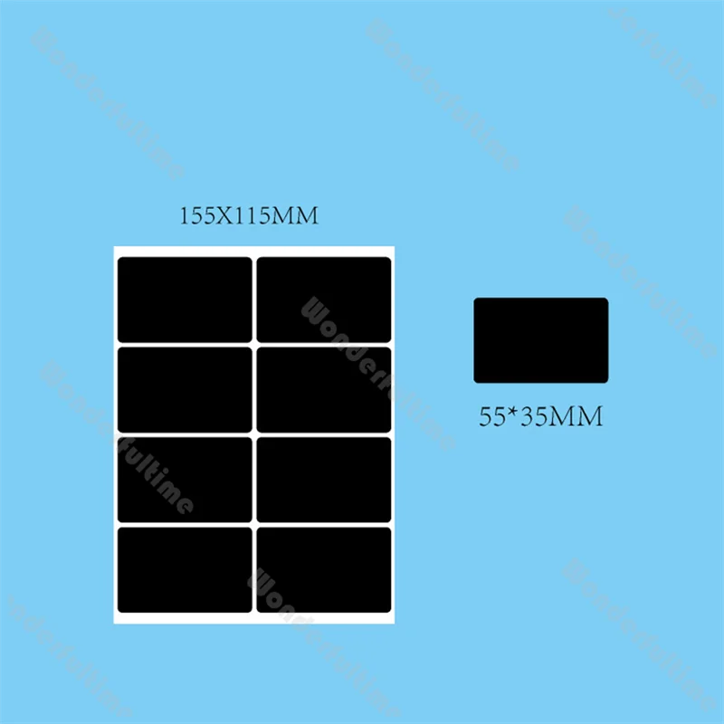 étiquettes autocollantes rectangulaires rondes noires diy blancs organisateur cuisine panneau tableau marquage