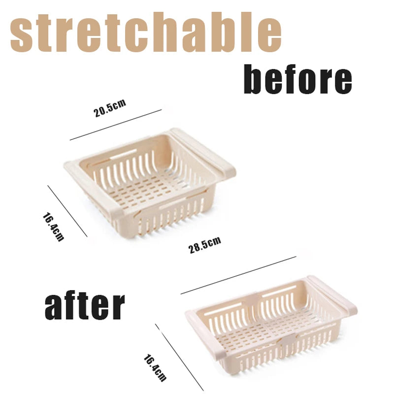 organiseur réfrigérateur rose bleu blanc grille perforations moderne clips pliables.storage.box.frigo
