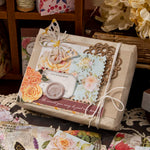 autocollants fleurs vintage multicolores scrapbooking artisanat diy cartes postales etiquettes papier decoratif
