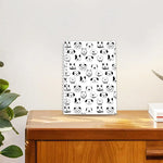 carnet notes blanc moderne 40 pages autocollantes motifs chiens stylos adhésifs spirale