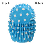 moules cupcakes plastique vert blanc rouge bleu rayures carreaux pois étoiles kiss 100 pièces