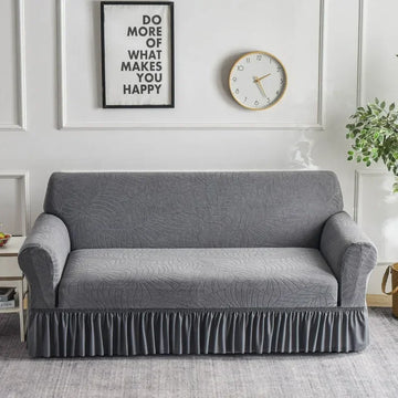 housse canapé jacquard polyestère vert gris moderne antidérapante extensible machine automne hiver
