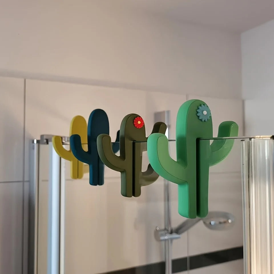 porte serviettes cactus stylisés fleurs décoratives serviette magazine plante artificielle tringle métallique salle bain