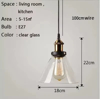 suspension lumineuse industrielle vintage transparente ampoule filament dorée câble suspendu chambre salon