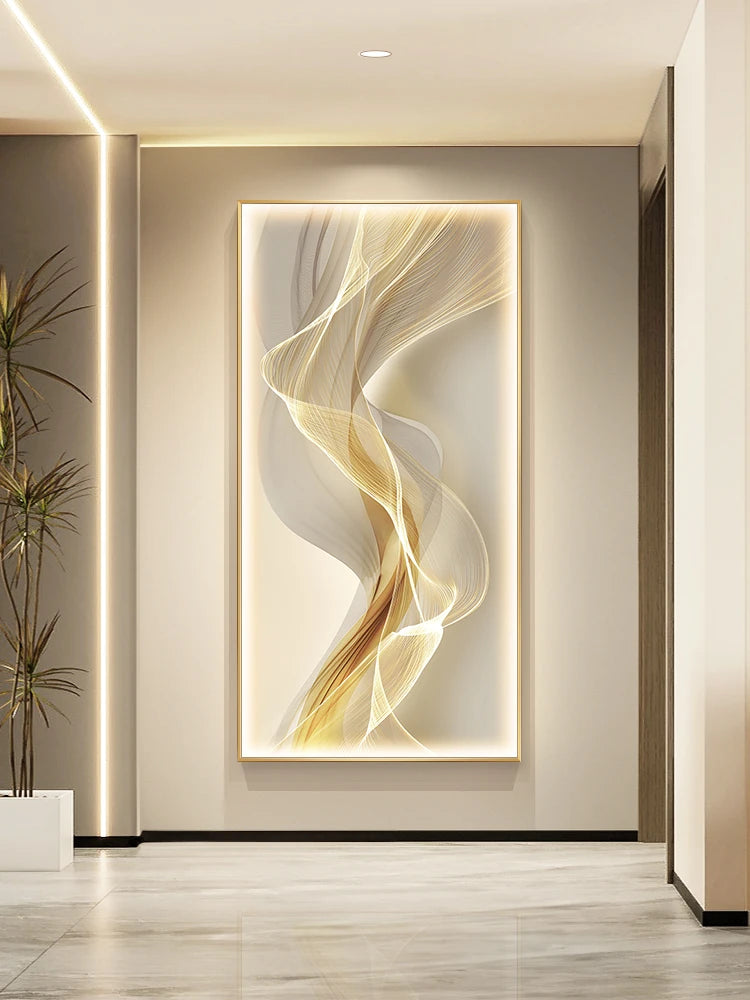 Applique murale LED design minimaliste dans un salon contemporain