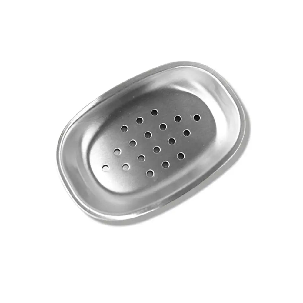 support savon argenté moderne perforations salle bains évier inoxydable contenant savon