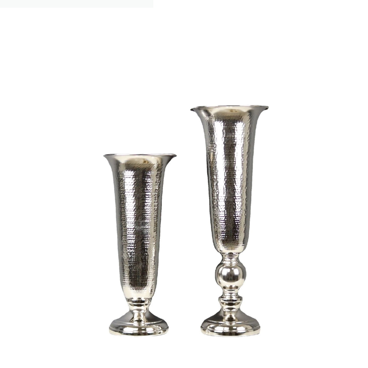 vase métal or argent texture hammered moderne décoration intérieure fleurs artificielles grande taille