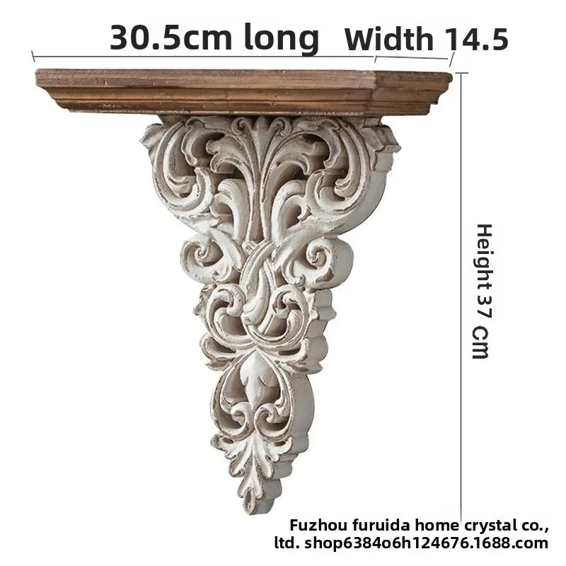 décoration murale vintage shabby chic motif floral bois fond gris blanc marron