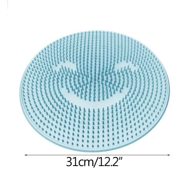 tapis bain silicone rose clair surface rugueuse moderne