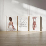 affiche murale chaussures danse pointe minimaliste moderne impression toile haute définition 20x30cm
