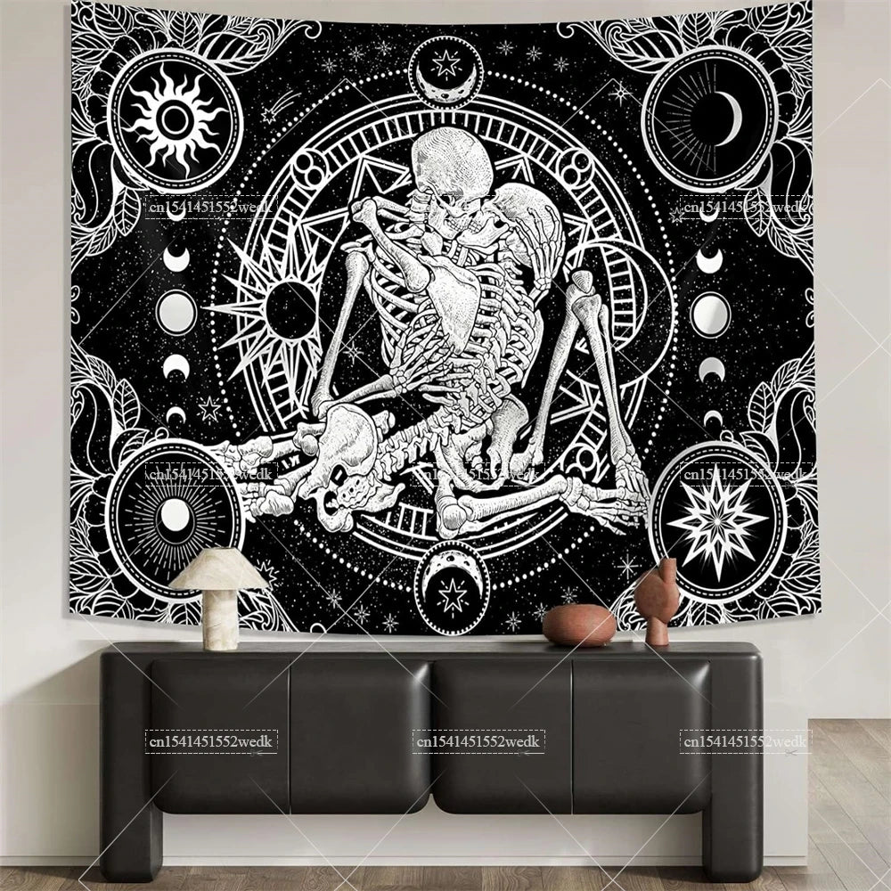 Décoration murale noir et blanc style gothique