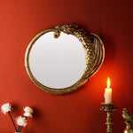 miroir ovale baroque dragon doré moderne décoration intérieure hauteur largeur