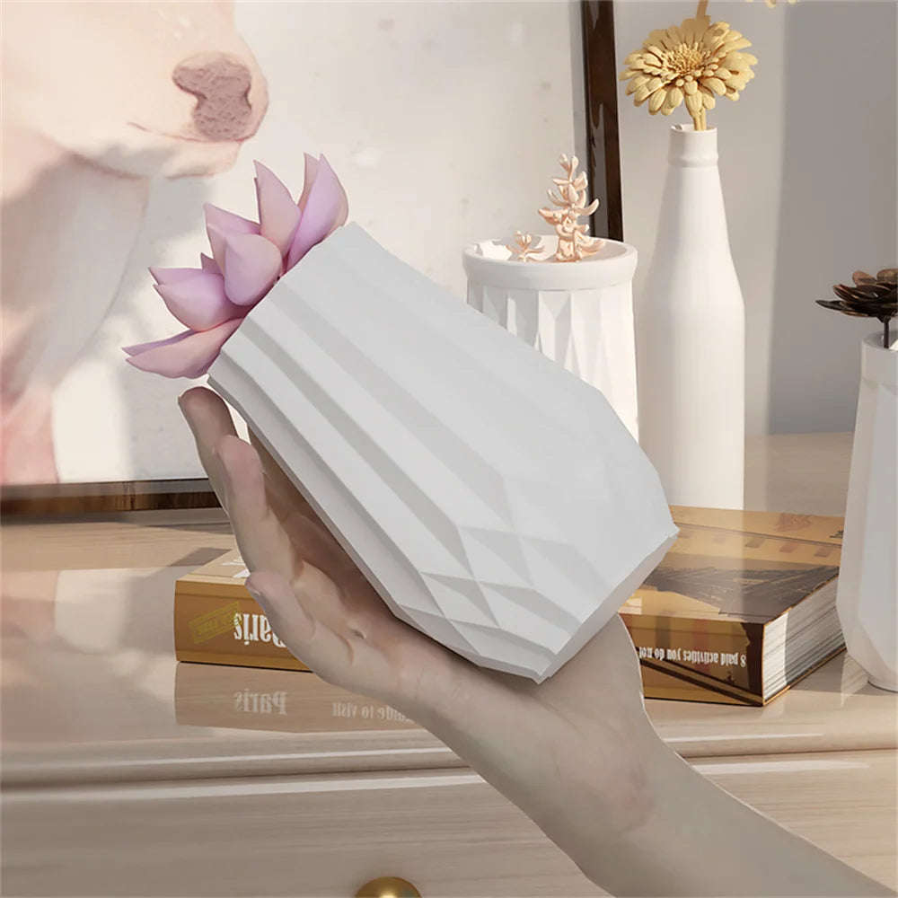 moule silicone géométrique moderne vase blanc minimaliste 100ml 250ml 500ml 50ml