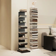 présentoir livres étagère verticale moderne minimaliste noir jaune blanc beige