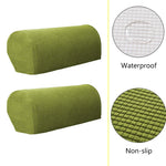 protège accoudoirs canapé tissu carreaux moderne adhésif rouge gris vert