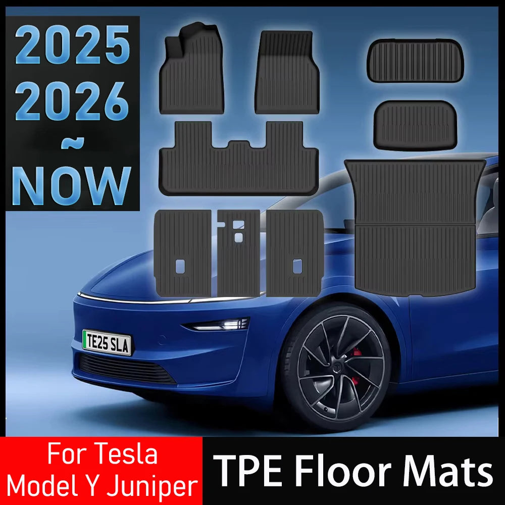tapis sol voiture tesla model noir texture rugueuse moderne tapis coffre dossier sièges avant