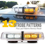 feu secours vehicule led stroboscopique aimant transparent jaune moderne 12v 24v