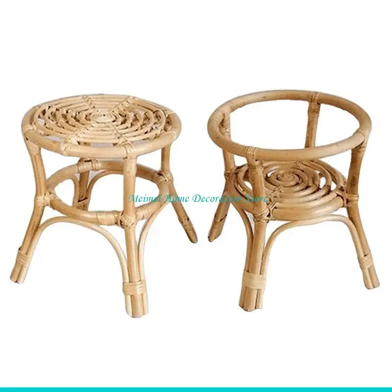 tabourets bois spirales bohèmes rustiques naturels plante verte pot verreintérieur decoration