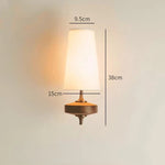lampe murale rétro abatjour texture rugueuse éclairage quotidien beige marron vert minimaliste vintage années