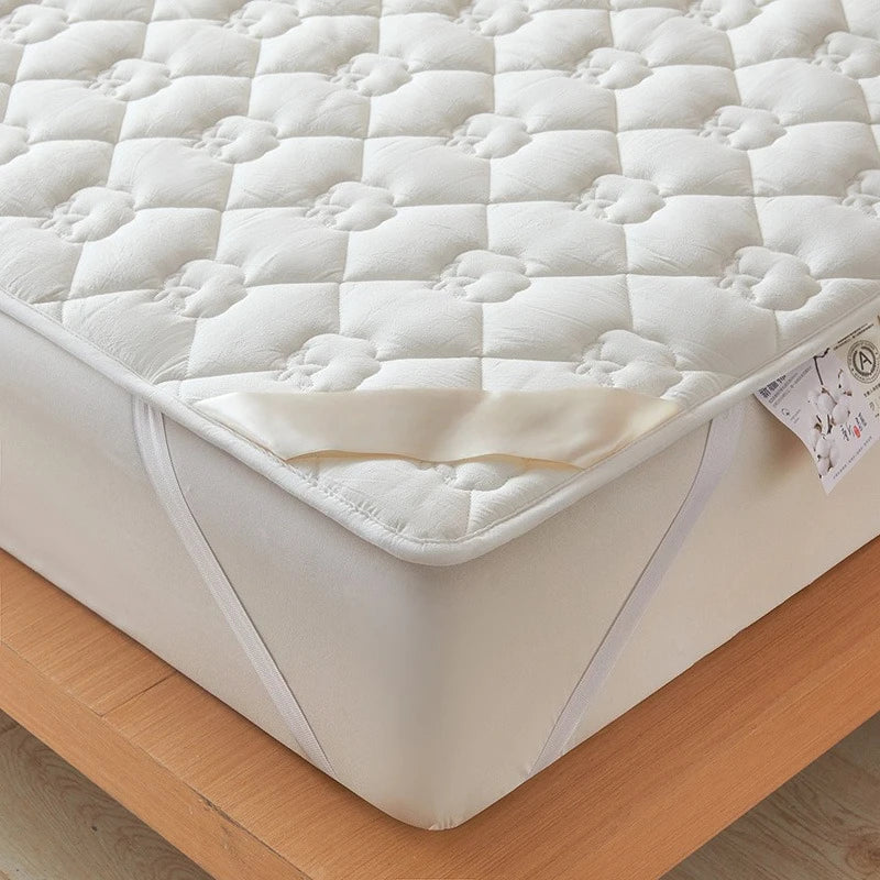lit queen quilté gris clair moderne confortable 180x200cm lavable machine