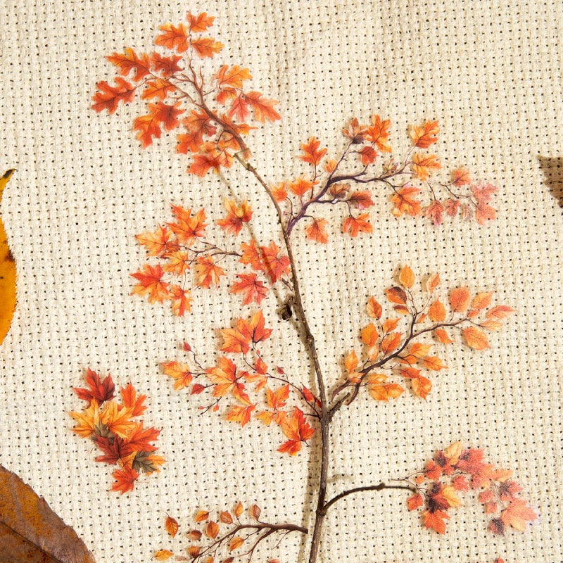 autocollants arbres branches feuilles fleurs scrapbooking étiquettes journal papeterie tasse planificateur transparents naturels