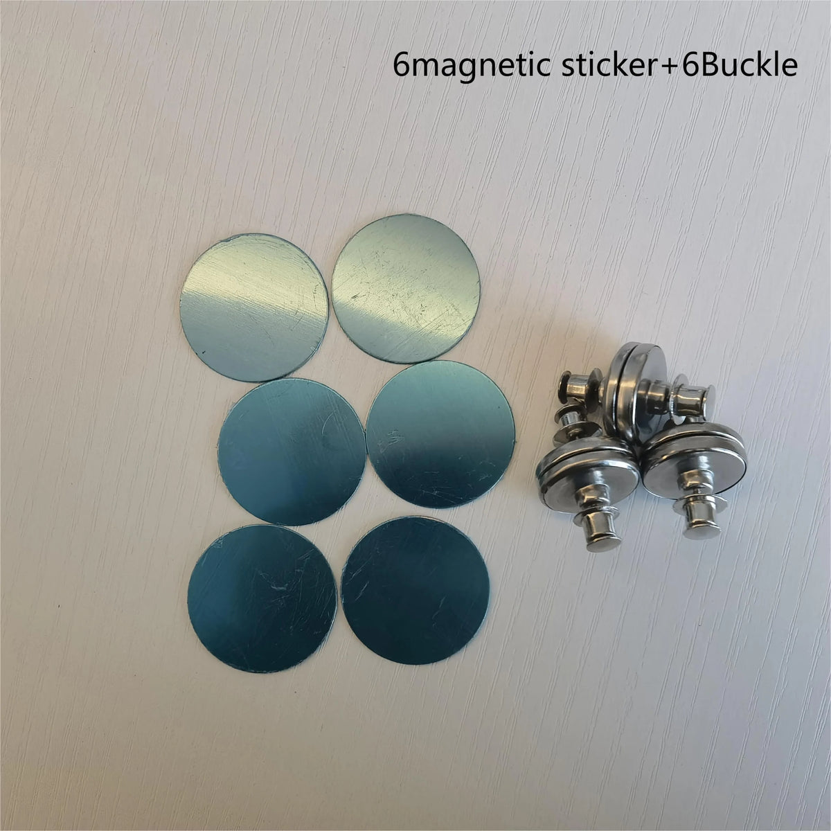 boucle magnétique argentée moderne adhésive 2cm autocollant 3cm easy install