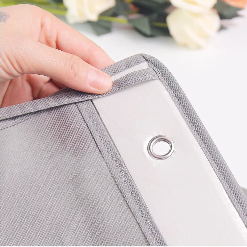 sac rangement suspendu gris maille pratique poches réutilisable porte chambre salle bain