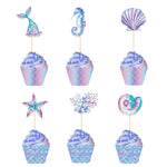 décorations fête anniversaire thème sous marin ballons sirènes guirlande happy birthday motifs poissons coquillages