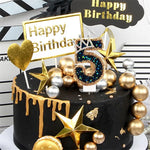 bougies gâteau numérotées paillettes couronne festives anniversaire mariage décoration noire dorée bleue