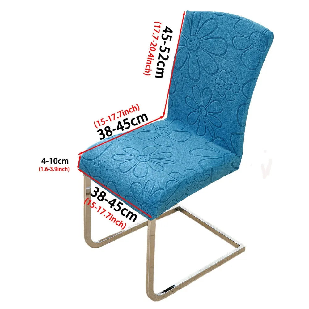housse chaise polyester moderne fleuri bleu vert rose orange gris antidérapante salon