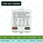 alimentation led 12v 24v 6w 10w 12w blanc moderne compact deux boutons deux bornes